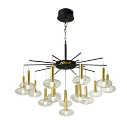 Luminosa Lighting Luminosa Modern Led Hanging Pendant Black, Gold, Warm White 3000K