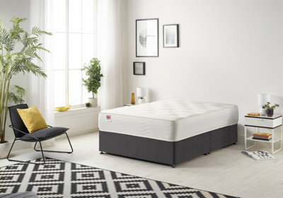 Somnior Beds Somnior Plush Black Memory Foam Divan Bed With Mattress - Double - image 1