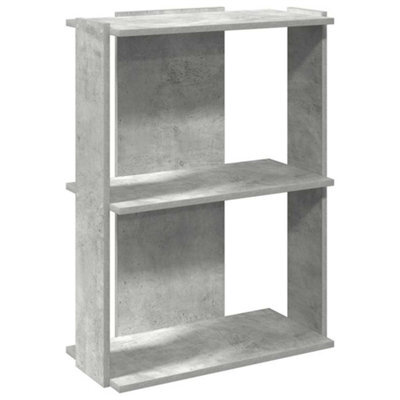 Berkfield Elegant Bookcase 3-Tier Concrete Grey 60X30X80 Cm Engineered Wood - image 1