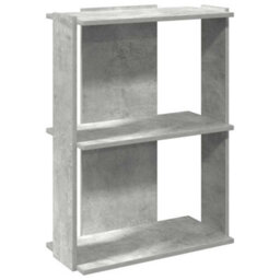Berkfield Elegant Bookcase 3-Tier Concrete Grey 60X30X80 Cm Engineered Wood