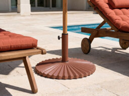 Beliani Parasol Base Carezza Brown Round 21 Kg - thumbnail 2