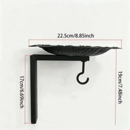 Wall Mounted Bird Feeder Hanging Plant Bracket Bird Feeding Station Yard Art - thumbnail 2