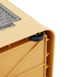 Living And Home Yellow Folding Stackable Wardrobe Storage Bin Double Door Collapsible Storage Box Cupboard Tabletop Organizer 44.5L - thumbnail 7