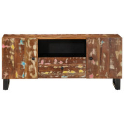 Berkfield Sturdy Tv Cabinet 105X33.5X46 Cm Solid Wood Reclaimed&engineered Wood - thumbnail 3
