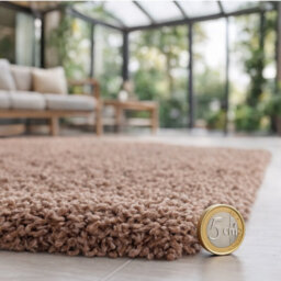 Uetian Soft Touch Thick Pile Shaggy Living Room Area Rug Small Rectangular Size Non Shedding Mocha 60X110 Cm 5Cm Thickness - thumbnail 6