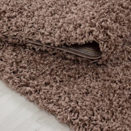 Uetian Soft Touch Thick Pile Shaggy Living Room Area Rug Small Rectangular Size Non Shedding Mocha 60X110 Cm 5Cm Thickness - thumbnail 3