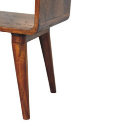 Artisan Furniture Solid Wood Avora Chestnut Nightstand With Drawer And Open Slot - thumbnail 8