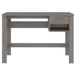 Vidaxl Desk Hamar Light Grey 110X40X75 Cm Solid Wood Pine Desks - thumbnail 5