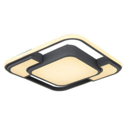 Luminosa Lighting Luminosa Nirra 42Cm Integrated Led Semi Flush Ceiling Light Graphite Led 3000K