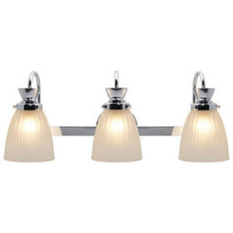 Long Life Lamps Company Modern 3 Bathroom Wall Light Chrome Ip44 Frosted Glass H3084 With G9 Led 5W Warm White - thumbnail 5
