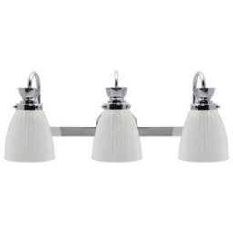 Long Life Lamps Company Modern 3 Bathroom Wall Light Chrome Ip44 Frosted Glass H3084 With G9 Led 5W Warm White - thumbnail 4