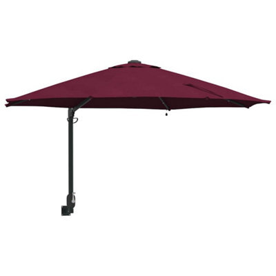 Berkfield Modern Garden Parasol Red, Black 248 X 248 X 148 Cm Polyester, Steel - image 1