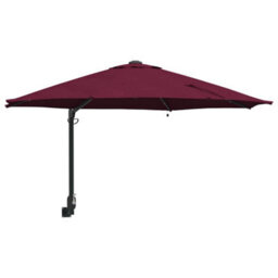 Berkfield Modern Garden Parasol Red, Black 248 X 248 X 148 Cm Polyester, Steel - thumbnail 1
