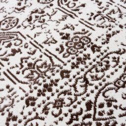 The Rugs Montana Cream And Brown Oriental Area Rug And Runner Soft Durable Pet Friendly Easy To Clean Living Room Bedroom 3716Crbw - thumbnail 3