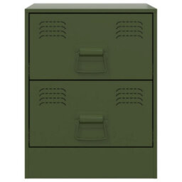 Berkfield Bedside Cabinets 2 Pcs Green 34.5X39X44 Cm Steel - thumbnail 5