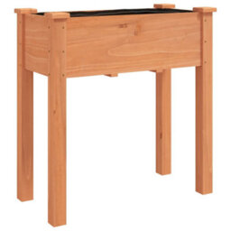 Berkfield Planter With Liner Brown 71X37X76 Cm Solid Wood Fir - thumbnail 2