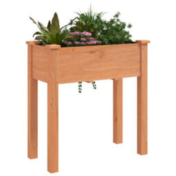 Berkfield Planter With Liner Brown 71X37X76 Cm Solid Wood Fir - thumbnail 3