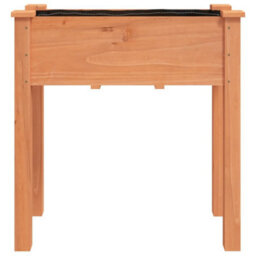 Berkfield Planter With Liner Brown 71X37X76 Cm Solid Wood Fir - thumbnail 4