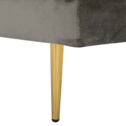 Beliani Left-Hand Chaise Longue Miramas Velvet Taupe - thumbnail 7