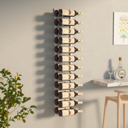 Vidaxl Wall Mounted Wine Rack For 24 Bottles White Iron - thumbnail 1