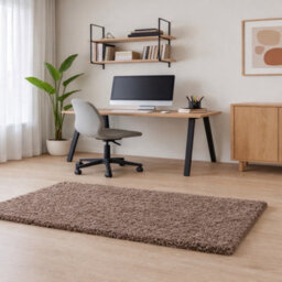 Uetian Mocha Shaggy Rug (80 X 150)Cm Super Soft 5Cm Pile Area Rug Small Living Room Bedroom Cozy Carpet - thumbnail 1