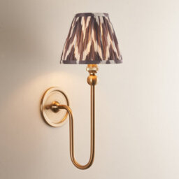 Loops Elegant Dimmable Wall Light In Brushed Aged Brass With Pearl Grey Shade For Modern Interiors - thumbnail 3