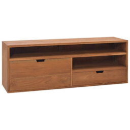 Berkfield Tv Cabinet 110X30X40 Cm Solid Teak Wood - thumbnail 1