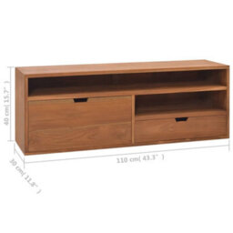 Berkfield Tv Cabinet 110X30X40 Cm Solid Teak Wood - thumbnail 7