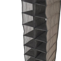 Thehotsale Grey 10-Tier 20 Compartments Non-Woven Hanging Shoe Storage Organiser For Wardrobe Shoe Rack - thumbnail 5