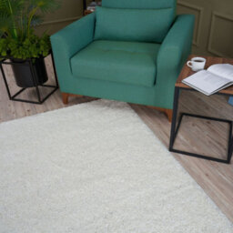 The Rugs White Soft Plain Design Fluffy Shaggy Rugs And Runners High Pile Living Room Kitchen Hallway 380 - thumbnail 8