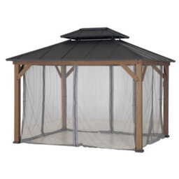 Sunjoy Netting For Cedar Wooden Gazebo - 300Cm X 360Cm, Suitable For A102032602 - thumbnail 2