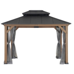 Sunjoy Netting For Cedar Wooden Gazebo - 300Cm X 360Cm, Suitable For A102032602 - thumbnail 3