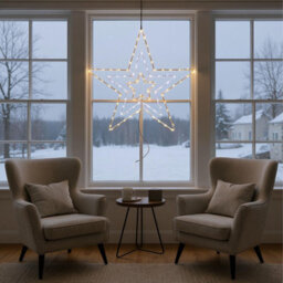 65Cm Led Star Christmas Light 150 Bright Rope Lights With 8 Effects Indoor Outdoor Xmas Silhouette Mains Powered Ip44 - thumbnail 6