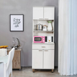 Kitchen Cupboard Spice Rack Microwave Oven Cabinet Buffet Sideboard Cabinet - thumbnail 4
