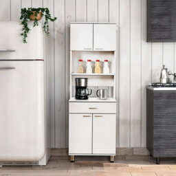 Kitchen Cupboard Spice Rack Microwave Oven Cabinet Buffet Sideboard Cabinet - thumbnail 5
