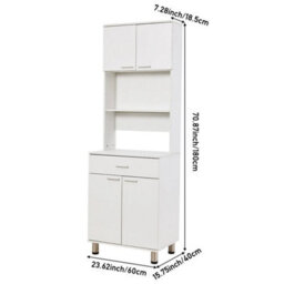 Kitchen Cupboard Spice Rack Microwave Oven Cabinet Buffet Sideboard Cabinet - thumbnail 2