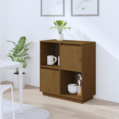 Berkfield Sideboard Honey Brown 74X35X80 Cm Solid Wood Pine - image 1