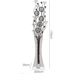 Luminosa Lighting Luminosa (Dh) Majella Floor Lamp 7 Light G4 Polished Chrome/coffee/crystal, Not Led/cfl Compatible - thumbnail 3
