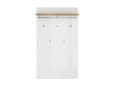 Impact Furniture Shoe And Coat Storage Hallway Furniture Set Cabinet Seat Bench With Wall Hooks Panel Oak And White Gloss Led Lights Alameda - thumbnail 7