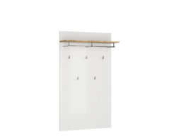 Impact Furniture Shoe And Coat Storage Hallway Furniture Set Cabinet Seat Bench With Wall Hooks Panel Oak And White Gloss Led Lights Alameda - thumbnail 8