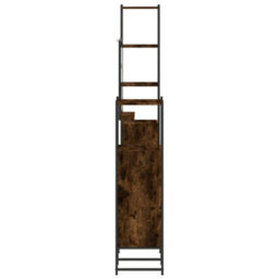 Berkfield 4 Piece Bathroom Cabinet Set Smoked Oak Engineered Wood - thumbnail 7