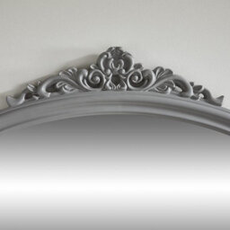 The Online Mirror Shop Overmantle Mirror Richmond Arched Shape With Antique Grey Frame- H 91Cm X W 122Cmx D 5Cm For Hanging Anywhere Inside Of The Home - thumbnail 3