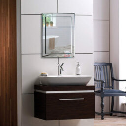 Mood Premium Rectangular Bathroom Mirror Wall Mounted, Double Layer Of Glass, Bevelled Edges (50Cm X 40Cm) - thumbnail 5