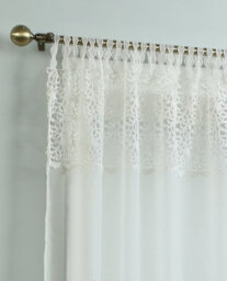 Love My Window Celeste Macramé Ivory Tab Top Voile Panel - thumbnail 2
