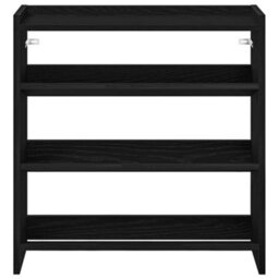 Berkfield Elegant Shoe Rack Black 60X25X62 Cm Engineered Wood - thumbnail 4