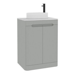 Royal Bathrooms Venice 600mm Dove Grey Freestanding Bathroom Countertop Vanity Unit 2 Door With Lyon Basin - thumbnail 7