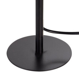 Beliani Bouclé Drum Shade Bedside Table Lamp 40Cm - White Metal Base - thumbnail 6
