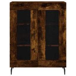 Berkfield Highboard Smoked Oak 69.5X34X180 Cm Engineered Wood - thumbnail 8