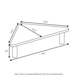 Walplus Furinno Turn-N-Tube No Tools 3-Tier Tv Stands With Classic Tubes, French Oak Grey/black - thumbnail 7