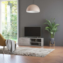 Walplus Tv Cabinet Concrete Grey 120X34X37 Cm Engineered Wood